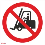 ZAKAZ RUCHU URZĄDZEŃ DO TRANSPORTU POZIOMEGO, 200X300 FOLIA SAMOPRZYLEPNA