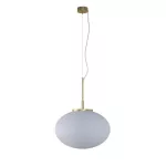 OVO fi400 wisząca max.1x23W, E27, 230V, przewód transparentny, kolor złota (gładki mat)