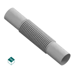 ZCL / Złączka Elastyczna PVC-U Szara 28 (100 szt/op.)