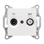 Sedna, gniazdo TV/SAT końcowe, 1dB, biały