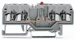 Złączka do zabudowy elementów 4-przewodowe, szara 280-809/281-413