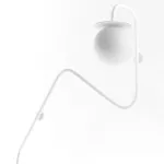 COTTON kinkiet fi100 max.1x1,9W, G9, 230V, przewód transparentny, biały sygnałowy (mat struktura) RAL 9003 DM101/LA42/A1/P/B/117