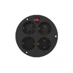 GDPSN - Gniazdo do przedłużacza SCHUCO 4x220V+ Termik czarne