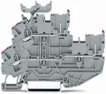 Dwupiętrowa złączka 2-przewodowa/2-pinow 2-przewodowa/2-pinowa złączka przelotowa, szara 2022-2208