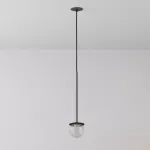 CLAR 350 fi100 wisząca wpust LED 2,7W/298lm/3000K, 230V, przewód czarny guma, czarny głęboki (mat struktura) RAL 9005