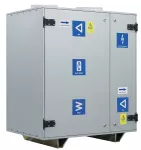 centrala wentylacyjna z wymiennikiem obrotowym, stojąca z króćcami do góry, nagrz. elektryczna, strona prawa, silniki EC, automatyka A31 AV07RV6000HE-RA31