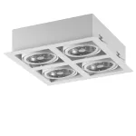 MARA P4Dh AR111 wpust stropowy max. 4x60W, G53, 12V, biały sygnałowy (mat struktura) RAL 9003
