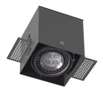 GUTAR B1Ahd wpust stropowy bezramkowy, max. 1x35W, GU10, 230V, czarny głęboki (mat struktura) RAL 9005
