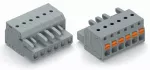 1-przewodowe gniazdo przycisk Push-in CAGE CLAMP®, szara 2231-105/102-000