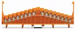8-piętrowa złączka potencjałowa z zatrzaskami, pomarańczowa 727-125/002-000