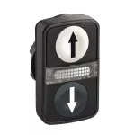 Harmony XB5 Główka przycisku podwójnego płaski/płaski z samopowrotem LED plastikowa
