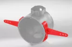 Uchwyt mocujący do puszek E104 czerwony