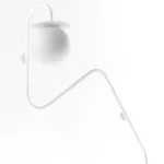 COTTON kinkiet fi100 max.1x1,9W, G9, 230V, przewód transparentny, biały sygnałowy (mat struktura) RAL 9003 DM101/LA42/A1/L/B/117