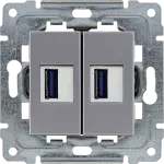 DANTE Ładowarka USB podwójna INOX
