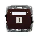 TREND Mechanizm gniazda pojedynczego USB A-A 2.0 brązowy