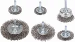 ZESTAW SZCZOTEK Z TRZPIENIEM 6SZT INOX