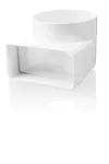 kolano łączne 204x60 mm/ fi 100 mm, białe