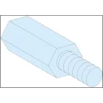 Rozdzielnice PrismaSet, przekładki sześciokątne M5 4 sztuk 23mm