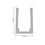 PROFIL ALUMINIOWY ANODOWANY 100cm DO NEONU LED 10x22mm