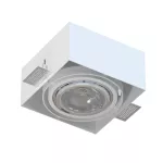 MARA PB1Ah AR111 wpust stropowy bezramkowy, max. 1x20W, G53, 12V, biały sygnałowy (mat struktura) RAL 9003