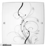 3693 Plafon Elina E27/2x60W 400mm czarno-biały 230V, 50Hz