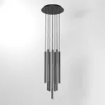 NER PANEL ZBE11 wisząca max. 11x2,5W, G9, 230V, przewód czarny, szary grafitowy (mat struktura) RAL 7024