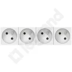 MOSAIC GN 4X2P+Z PODŁĄCZENIE PRZEZ ZACISKI AUTOMATYCZNE-8 MODUŁÓW BIAŁE 16A-250V, Legrand