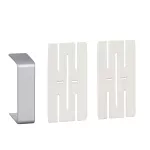 Optiline 45 - łącznik z osłoną połączenia - PC/ABS - aluminium