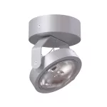ZETA C1Sh AR111 stropowy max. 1x60W, G53, 12V/AC, srebrny aluminiowy (mat struktura) RAL 9006