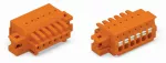 1-przewodowe gniazdo przycisk Push-in CAGE CLAMP®, pełna ochrona przed błędnym wetknięciem, pomarańczowa 2734-214/031-000