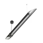 LIRA 1000 wisząca LED 18W/1750lm/4000K, 230V, przewód czarny, kolor srebra (gładki mat), czarny głęboki (mat struktura) RAL 9005