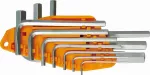 KLUCZE HEX 10CZ. 1,5-10MM Cr-V