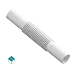 ZCL / Złączka Elastyczna PVC-U Biała 22 (100 szt/op.)