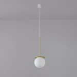 COTTON 450 fi200 wisząca max.1x23W, E27, 230V, przewód transparentny, kolor złota (gładki mat)