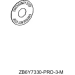 Harmony XB6 Etykieta do przycisku bezpieczeństwa Ø45, żółta