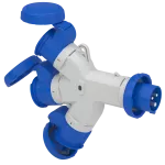 Adapter wtyczka + 3 gniazda IP67