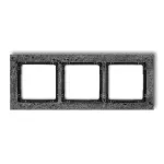 DECO Ramka uniwersalna potrójna - beton (ramka: antracytowa; spód: czarny)