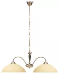 8177 Żyrandol Regina E27/2x60W brąz klosz krem 230V, 50Hz