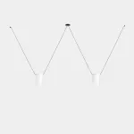 Pendant Attic 2 bodies Rectangular Shape 2200mm E27 30W White 1537lm 00-8366-05-14
