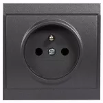 PT-16L/M Gniazdo wtyczkowe pojedyncze-LUNA- p/t 2p+Z 16A, 250V; antracyt