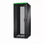 Szafa Easy Rack 800mm/42U/1200mm z dachem, panelem bocznym, kółkami, nóżkami i 4 wspornikami, bez podłogi, czarna