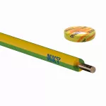 H05V-U 1G1 ziel-żółty Kabel elektroenergetyczny, instalacyjny, jednożyłowy, z żyłą jednodrutową z izolacją PVC