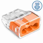 Szybkozłączka wtykowa SCP3 B10 transparentny/pomarańczowy (woreczek = 10 szt.)