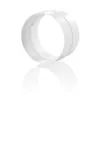 łącznik kanałów okrągłych fi 100 mm, biały WP380