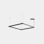 Lineal lighting system Apex Square Pendant 2000mm 105.6W LED warm-white 2700K CRI 92 DALI Black IP40 9170lm AW26-96VAPLDS60