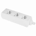 GN-370 Gniazdo wtyczkowe przenośne trzykrotne 3x2p+Z 16A, 250V, rozbieralne; ECO; biały
