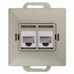 GTP-20P/M Gniazdo komputerowe-PERŁA- p/t 2x8 pin zacisk krone LSA+; satyna