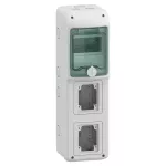 Obudowa natynkowa, Mureva (dawna Kaedra), IP65 do podłączenia gniazd gMRV-1-5-NT-T/2 2 otwory 90x100 mm