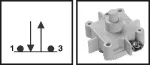 WA-1/250V/16A Wyłącznik do zabudowy, dwupozycyjny, jednotorowy 250V 16A; biały