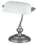 4037 Lampka biurkowa Bank E27/1x60W chrom satyna 230V, 50Hz
